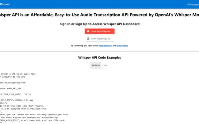 WhisperAPI