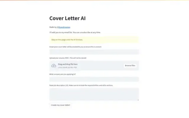 Cover Letter AI