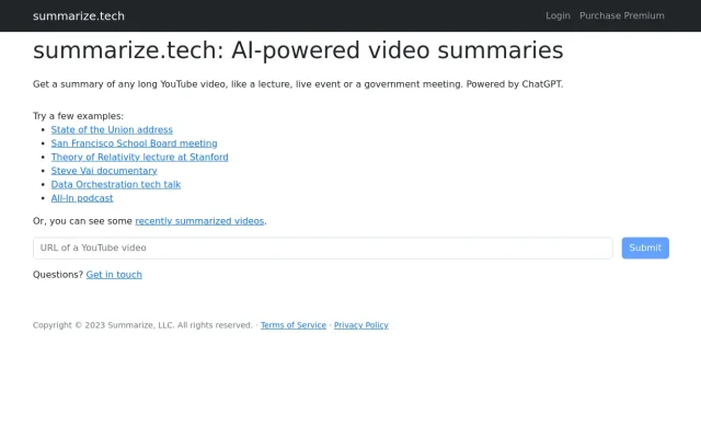 Summarize Tech