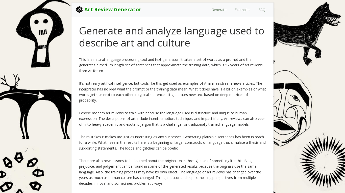 Art Review Generator